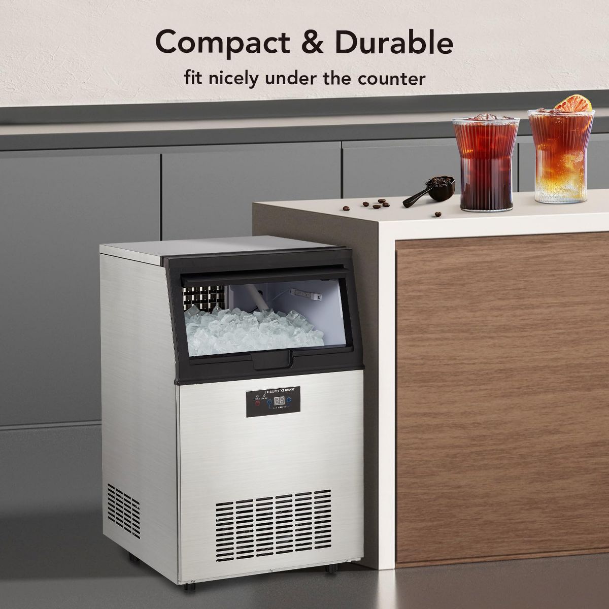 Garvee Ice Maker Machine 80LBS/24H, Commercial Countertop Ice Maker with 30LBS Bin, Freestanding for Home Bar Party - thumbnail 4