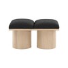 Meridian Furniture,Pavilion Black Boucle Fabric Bench - 2 of 4