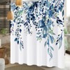 Aoibox Watercolor Leaf Shower Curtain Set, Waterproof Fabric Bathroom Decor with Rust-Proof Grommets and Hooks, Quick-Drying and Easy Care - 3 of 4