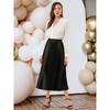 INSPIRE CHIC Women's Party Elastic Waist Metallic Shiny Accordion Pleated Midi Skirt - 2 of 4