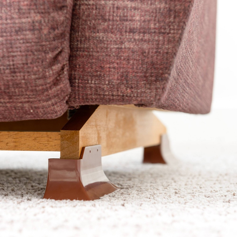 Stander Recliner Risers - Raises 1.75″ (4-6″ Effective Lift), Slip-Resistant, Rocker Limiter, 800lbs Capacity - 4ct