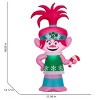Gemmy 4-ft Poppy Troll in Green Dress Holding Candy Cane Christmas Inflatable - 3 of 4