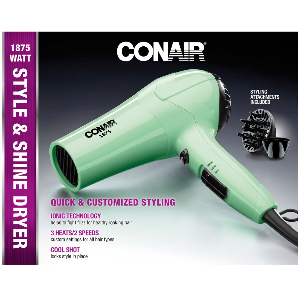 UPC 074108080554 product image for Conair IonShine Ceramic Dryer - Purple/ Black | upcitemdb.com