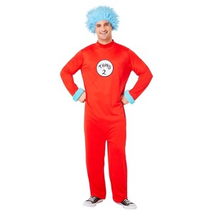 Dr. Seuss Thing 1 & 2 Jumpsuit Adult Costume - 1 of 1