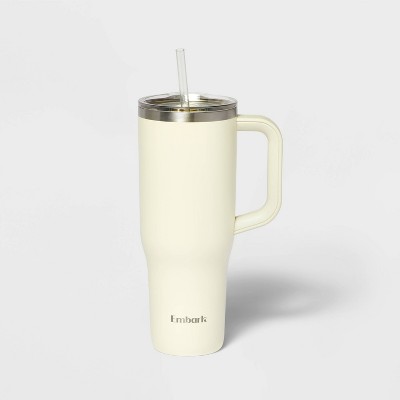 40oz Stainless Steel Straw Tumbler Forest Green - Embark™