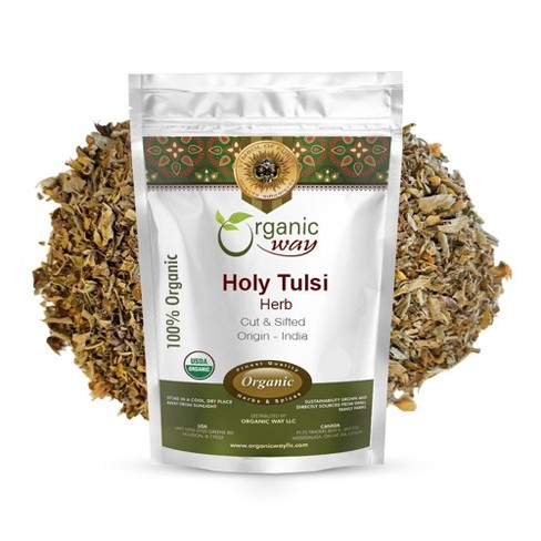 Organic Holy Tulsi Herb Cut & Sifted 8 Oz - image 1 of 3