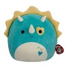 Squishmallows 16" Braedon Teal Triceratops with Hearts Large Plush - 2 of 4
