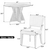 5-Piece Dining Set with Round Table and 4 Upholstered Chairs - 3 of 4