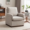 YOUNIKE 27.6” W Armchair Velvet Upholstered Single Sofa Makeup Vanity Chair Modern Living Room Accent Chair with Solid Wood Base - 2 of 4