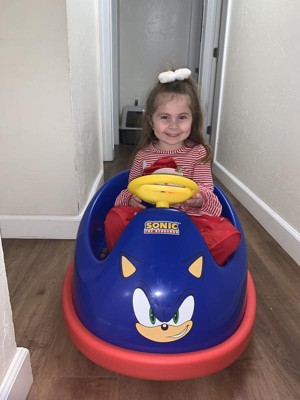 Sonic The Hedgehog Electric Bumper Car 2 Speed For Kids With
