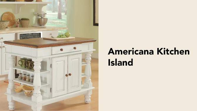 Americana Kitchen Island with Wood Top Black - Home Styles, 6 of 7, play video