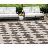 Brown Geometric Washable Indoor Outdoor Area Rug - 2 of 4