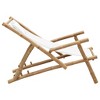 vidaXL Deck Chair Cream White Bamboo, Canvas (100% Polyester) Standard - 4 of 4