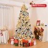 6ft Pre-Lit Holiday Christmas Tree w/ 1000 Snow Flocked Branches, 250 Warm White Lights - 2 of 4