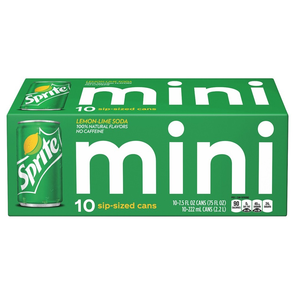 UPC 049000067248 product image for Sprite - 10pk/7.5 fl oz Mini-Cans | upcitemdb.com