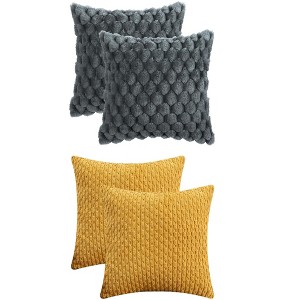 REGALWOVEN 4 Pcs Soft Cozy Throw Pillow Covers for Home Decor 16" x 16" - 1 of 4