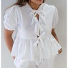 Women's Mindy Bow Tie-Front Top - Blue Buttercup - 2 of 2