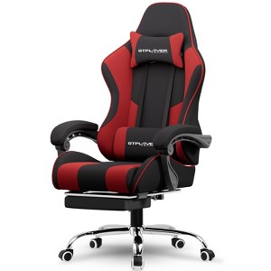 GTPLAYER Fabric Gaming Chair with Footrest and Lumbar Support, Height Adjustable Computer Chair with Headrest - 1 of 4
