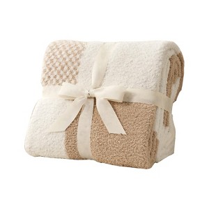 Itopfox Soft Cozy Checkered Throw Blanket, Plaid Microfiber Fluffy Warm Fuzzy Reversible Blanket for Couch Sofa Chair Bed - 1 of 4