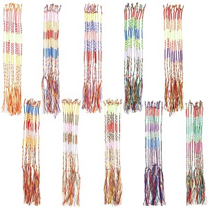 Bright Creations 100 Pack Friendship Bracelets Bulk for Party Favors, DIY Arts and Crafts, One Size (Assorted Colors) - 1 of 4