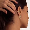Gold Huggie Hoop Earrings for Women 14K Gold Plated Cubic Zirconia Drop Dangle Earring Hypoallergenic Gold Jewelry Gifts - 4 of 4