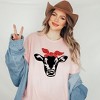 Simply Sage Market Women's Cow and Bandana Short Sleeve Graphic Tee - 2 of 4