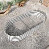 Raised Garden Bed Outdoor, Oval Large Metal Raised Planter Bed for for Plants, Vegetables, and Flowers - Silver - 3 of 4
