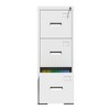 TIRAMISUBEST 3-Drawer Metal File Cabinet - Locking Vertical Storage for A4/Legal/Letter Files, Narrow Design,  Assembly Required - 2 of 4