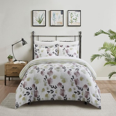 Designer Bedding Set Flower Stripe