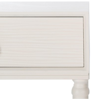 Riviera Elegance White 2-Drawer Carved Console Table with Storage