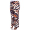 Women's Plus Size Printed Palazzo Pants - White Mark - 3 of 4