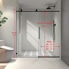 NicBex Shower Door 76"H Frameless 1 Fixed and 1 Shifted Shower Doors 304 Stainless Steel with Adjustable Soft Closing Function, Matte Black - 2 of 4