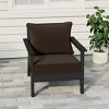 WestinTrends Avalon Black Outdoor Modern HDPE Patio Club Chair with Deep Seat Cushions - 2 of 4