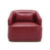 CAVINAS 360° Swivel Barrel Chair,Plush Polyester Blend Accent Arm Chair with Rotating Metal Base for Bedroom,Living Room,Office,Hotel - 2 of 4