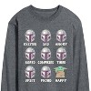 Men's - Star Wars - The Mandalorian Mandalorian Moods Long Sleeve Graphic T-Shirt - 2 of 4