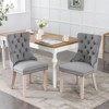 NicBex High-End Solid Wood Linen Tufted Dining Chairs Set of 2 with Nailhead Trim,Flax Upholstered Kitchen Chairs,Living Room Chairs - 3 of 4