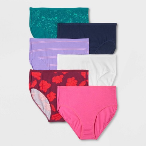 Women's 6pk Fashion Print Briefs - Auden™ Multi L : Target