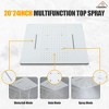 CASAINC 24 inches Ceiling Mounted Luxury Shower System with 3 Body Jets & Handheld Spray, White - 3 of 4