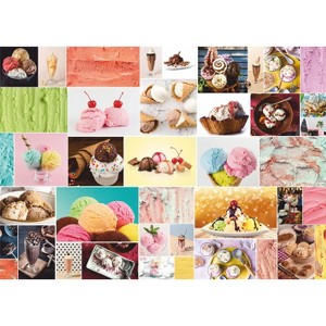 Brain Tree - Cool Icecream 1000 Piece Puzzles for Adults-Jigsaw Puzzles-With 4 Puzzle Sorting Trays- Random Cut - 27.5"Lx19.5"W - 1 of 4
