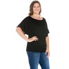 24seven Comfort Apparel Plus Size Short Sleeve Loose Fitting Dolman Top - image 2 of 3