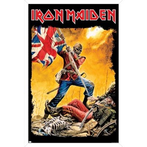 Trends International Iron Maiden - Piece Of Mind Flag Framed Wall Poster Prints - 1 of 4