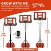 YONWAY Basketball Hoop 28" Backboard, Height Adjustable 4.8 to 7.7ft  Portable Basketball Goal System with Stable Base and Wheels for Outdoor - 3 of 4
