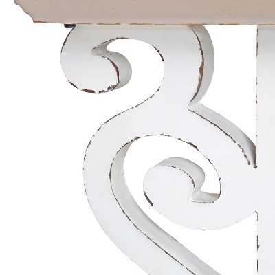 Rustic Brown and White Rectangular Wood Coffee Table