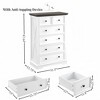 6 Drawer Dresser,6 Drawers cabinet Tall Chest of Drawers Closet Organizers Storage Clothes, cabinet of 6 drawers Living Room - 3 of 4