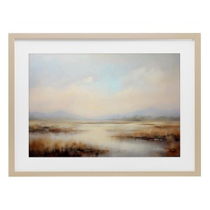Stupell Industries Misty Wetlands Landscape Framed Print Under Glass - 1 of 4