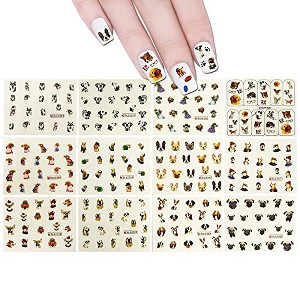 Wrapables 288 Dog Water Slide Nail Art Nail Decals Dog Water Transfer Nail Decals (13 sheets) - 1 of 4