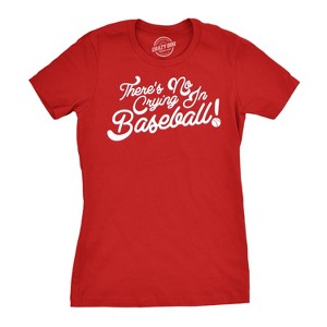 No Crying In Baseball T Shirt League Of Their Own Movie Quote Tee For Women - Crazy Dog Women's T Shirt - 1 of 4