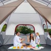 FURNIinspire Camping Tents 10 Person Outdoor Family Cabin Tent For Hiking, 2 Room Huge Tent With Storage Pockets, Multicolored, 159.4"*120"*78.7" - 4 of 4