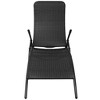 vidaXL Sun Lounger Black PE rattan, Powder-coated steel Standard - 2 of 4