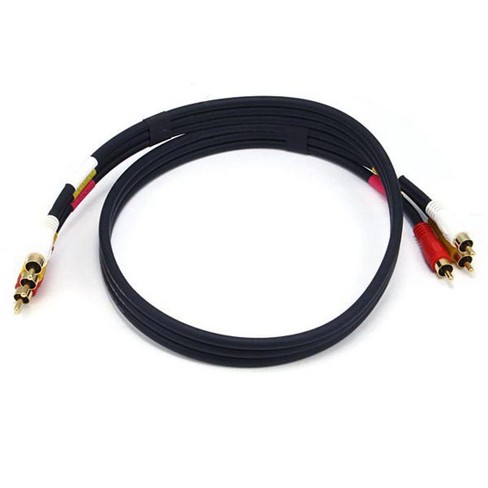 exageración Archivo Árbol Monoprice Video/audio Coaxial Cable - 3 Feet - Black | 3 X Rg59u Male To  Male Gold Plated Rca Connectors : Target